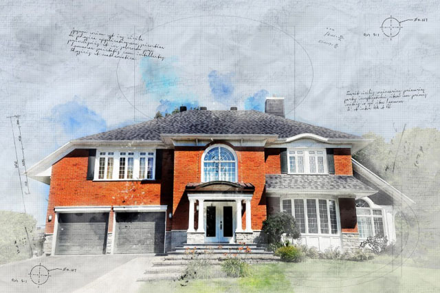 Large Luxury Habitation Sketch Image
