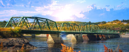 Old Saguenay Bridge and River