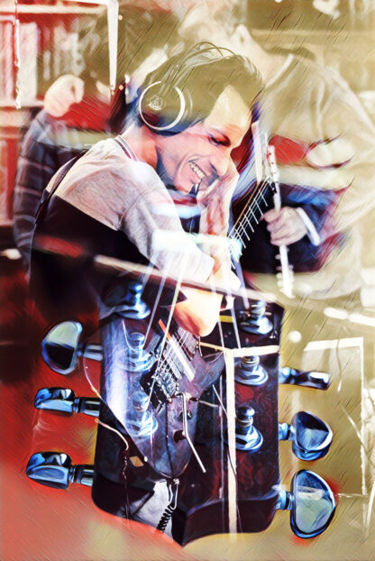Guitar Player Photo Montage - Creative Stock Images and Animations for all your Needs at Budget Price.