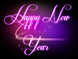 Happy New Year Wishes in Purple - Creative Stock Images and Animations for all your Needs at Budget Price.