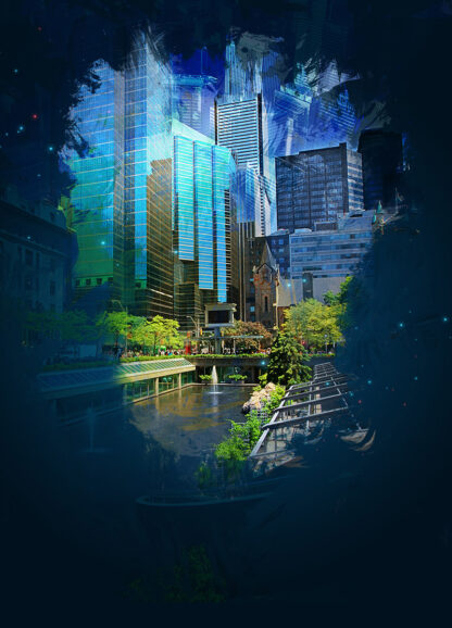 Vertical Urban Scene Art Background - Creative Stock Images and Animations for all your Needs at Budget Price.