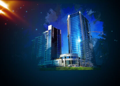 Office Buildings Art Background with Copy Space - Creative Stock Images and Animations for all your Needs at Budget Price.