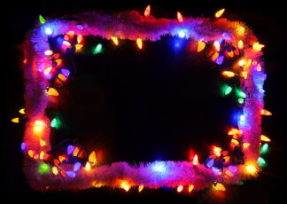 Colorful Christmas Light Frame - Creative Stock Images and Animations for all your Needs at Budget Price.