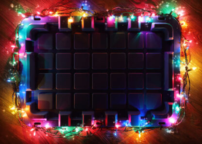 Colorful Futuristic Christmas Light Set - Creative Stock Images and Animations for all your Needs at Budget Price.