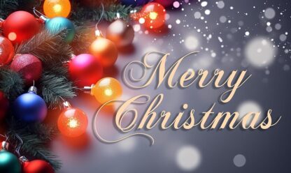 Merry Christmas Bubbles and Branches
