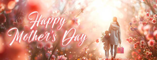 Happy Mother's Day Banner - Cute Nature Scene Image