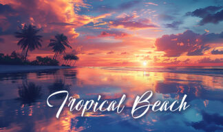 Tropical Beach - Beautiful Sunset Image