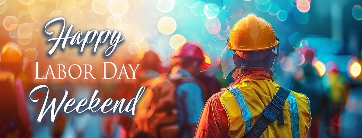 Happy Labor Day Weekend Banner - Blue Collar Employees
